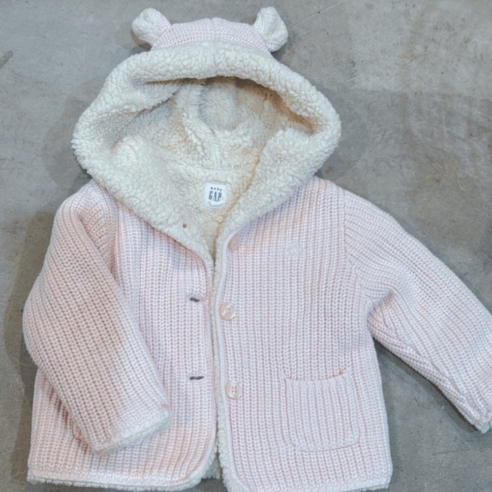 Baby gap pink plush Shepra jacket 6-12 months